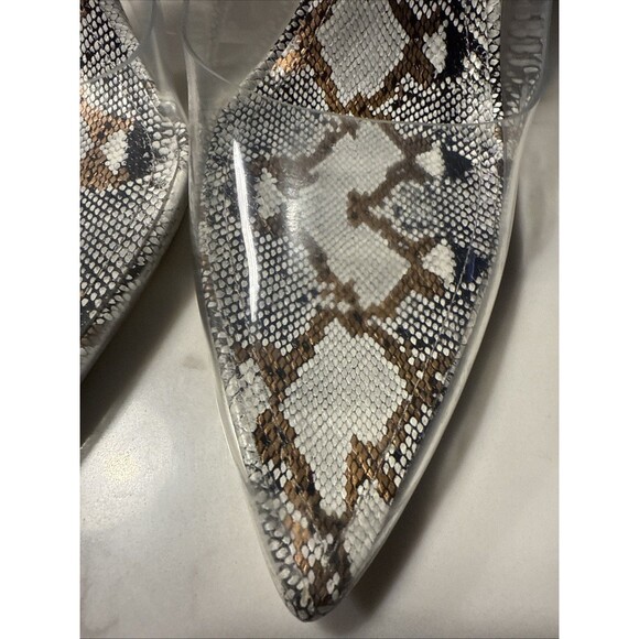 Jessica Rich Sz 38 (7.5 US) So Fancy Snake Print Stiletto Vinyl Heels & Dust Bag - Picture 9 of 13